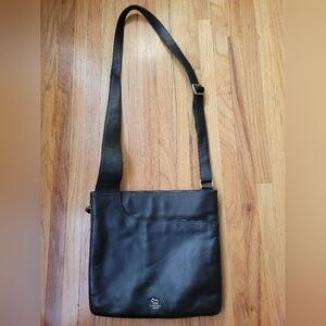 Radley London Black Leather-Style Messenger Bag for Women